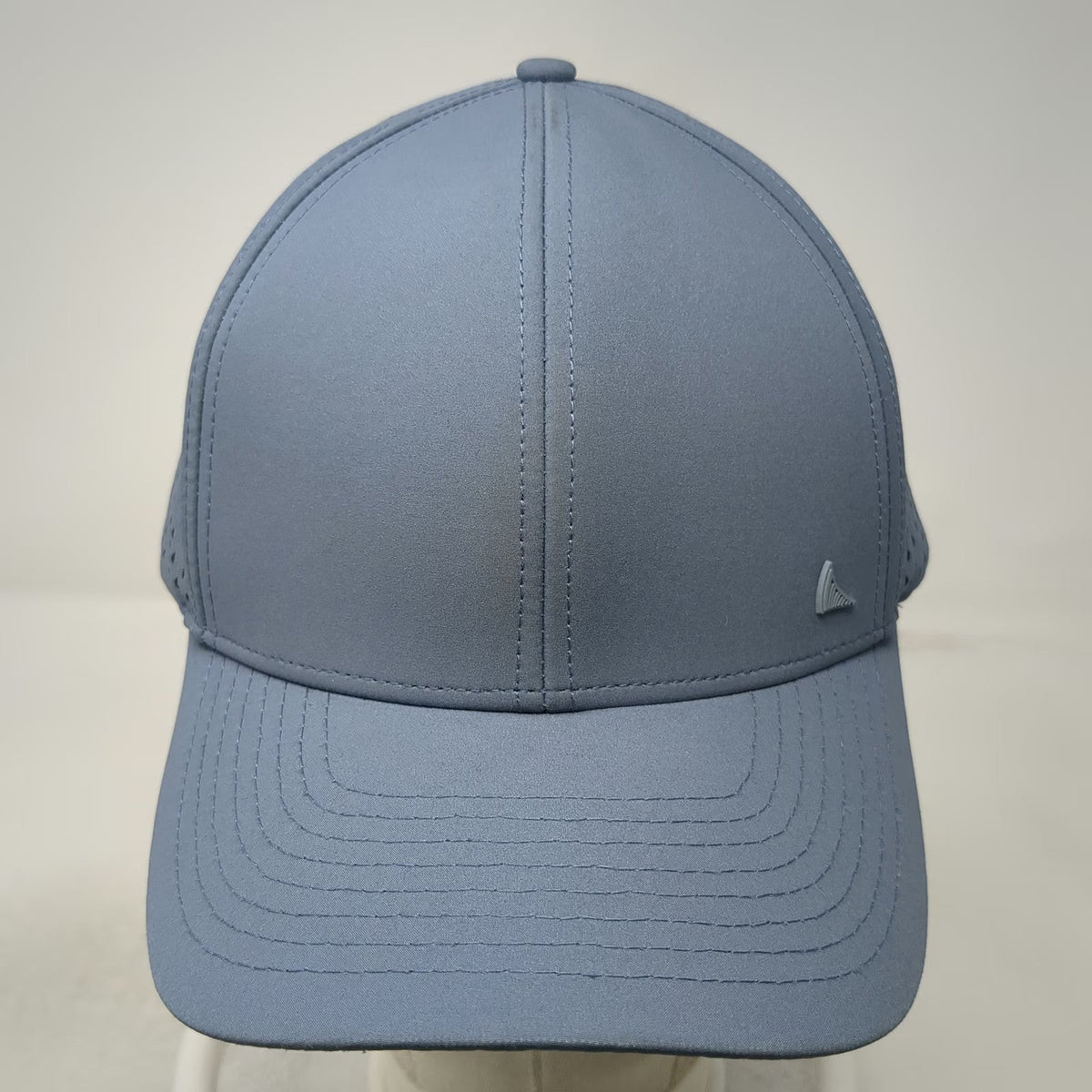 Salt Mafia Trucker Hat Blue XL Perforated Back Pattern Under Brim Shark Fin