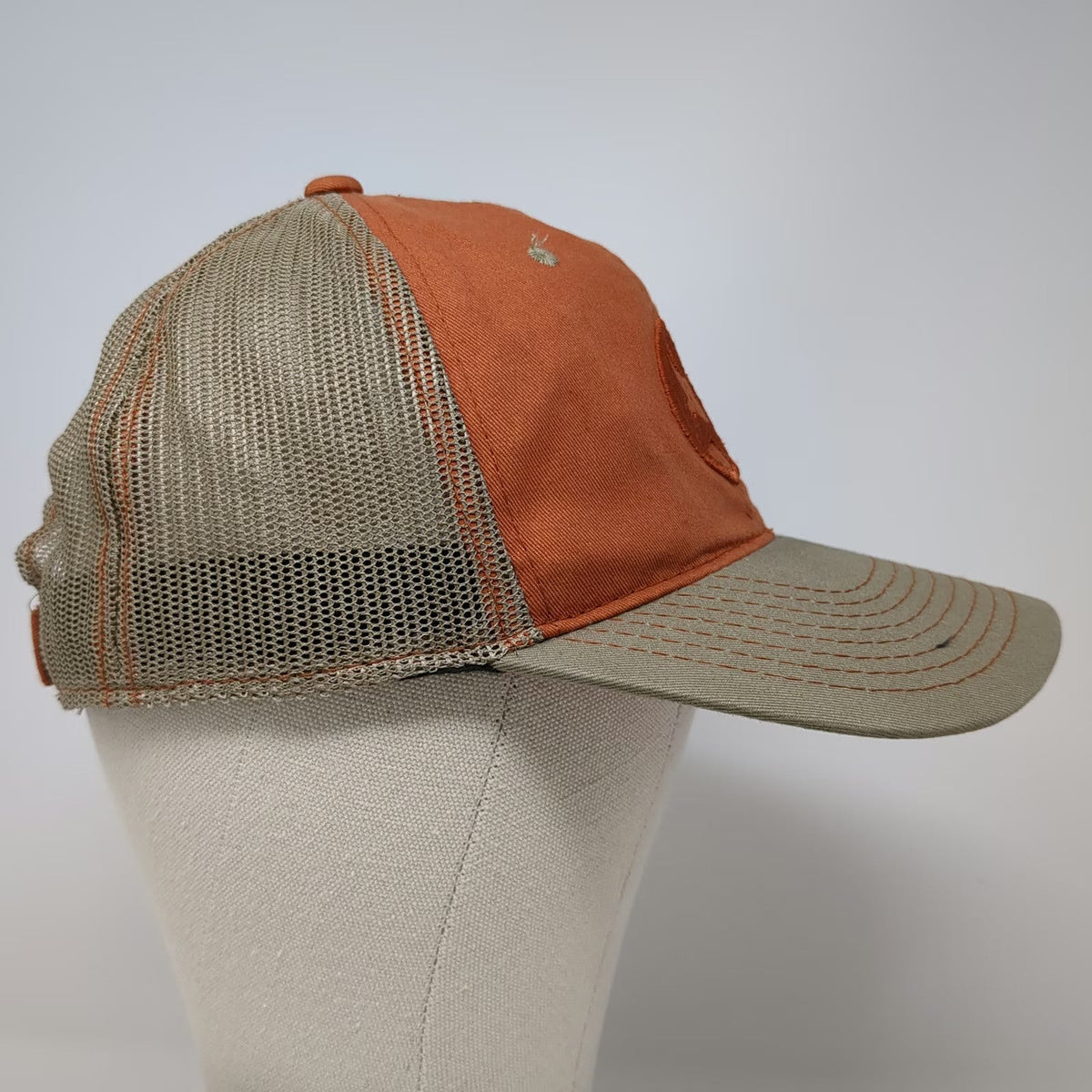 Outdoor Cap Baseball Cap Orange One Size Mesh Back Strapback Bird Logo Patch Hat