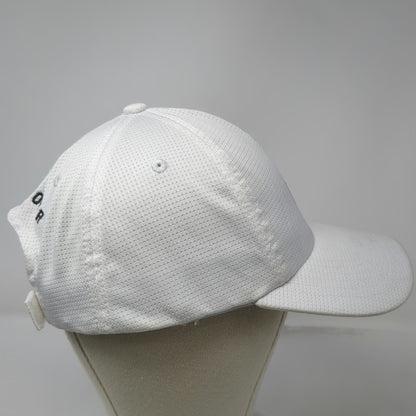 PGA Tour 5 Panel White One Size Mesh Golfer Logo Performance Slideback Golf Hat