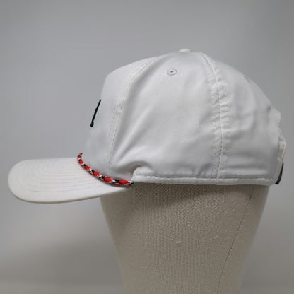 Imperial 5 Panel White Hat One Size Rope Snapback Good Script Embroidery Golf