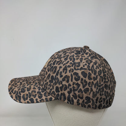 MSM Slideback Hat Multicolor One Size Embroidered Leopard Print Marley Lilly