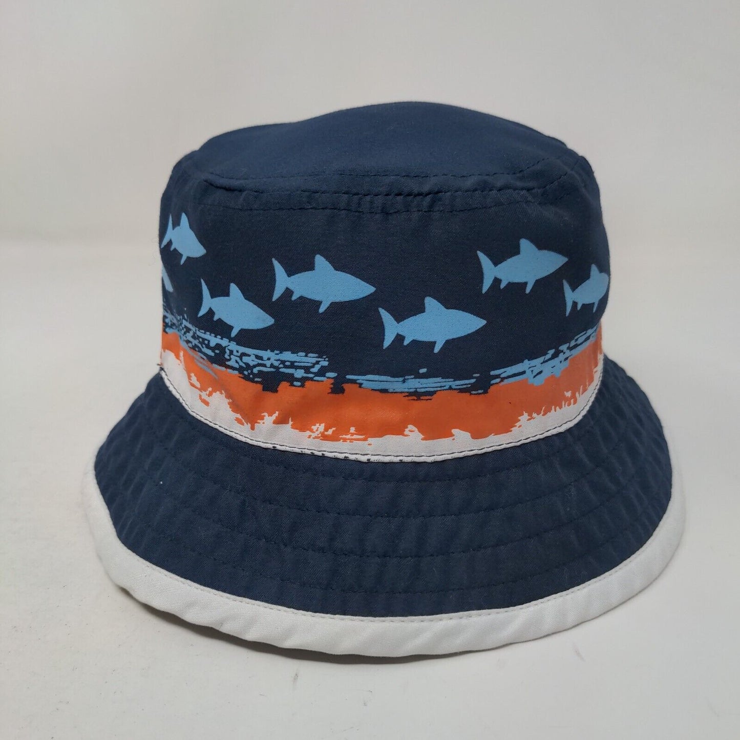 Shark Print Bucket Hat Blue 3-6M Koala Kids Sun Hat Outdoor
