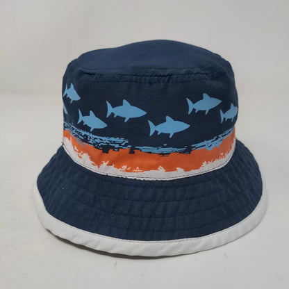 Shark Print Bucket Hat Blue 3-6M Koala Kids Sun Hat Outdoor