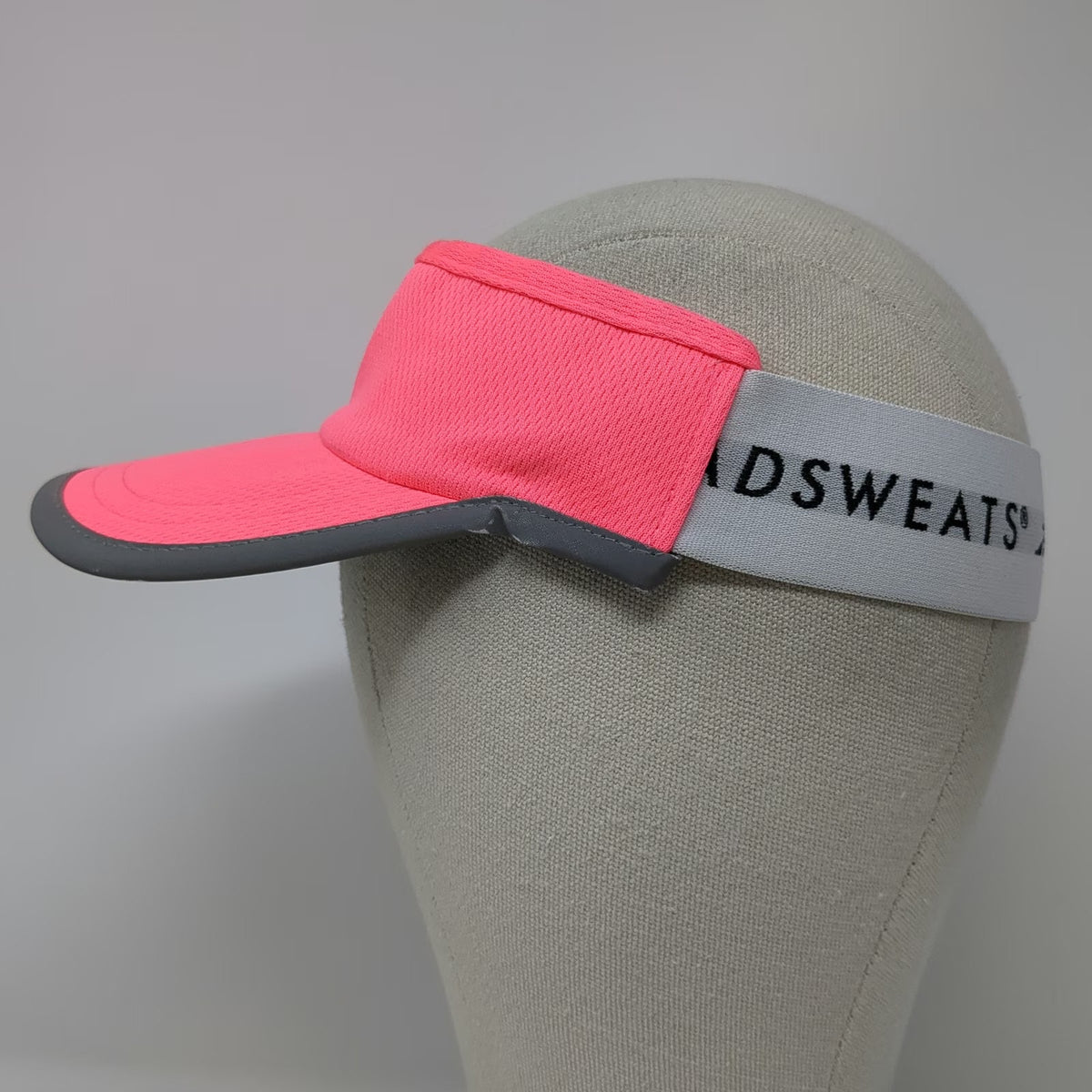 Headsweats Visor Pink One Size Reflective Elastic Polyester Running Sport Hat