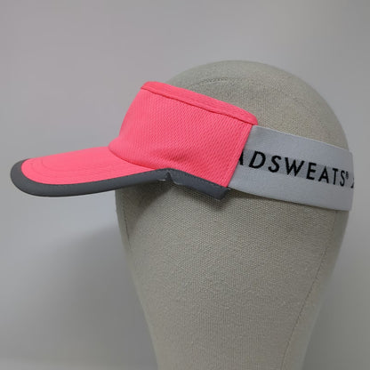 Headsweats Visor Pink One Size Reflective Elastic Polyester Running Sport Hat