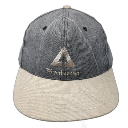 Omnco Weyerhaeuser Hat Gray One Size Snapback Two Tone Made in USA Wood Lumber
