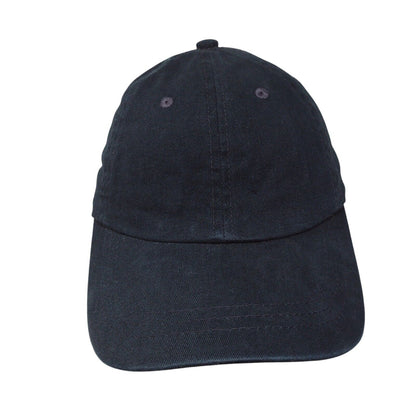 Unbranded Slideback Hat Black One Size Adjustable Vented Holes 6 Panel Blank