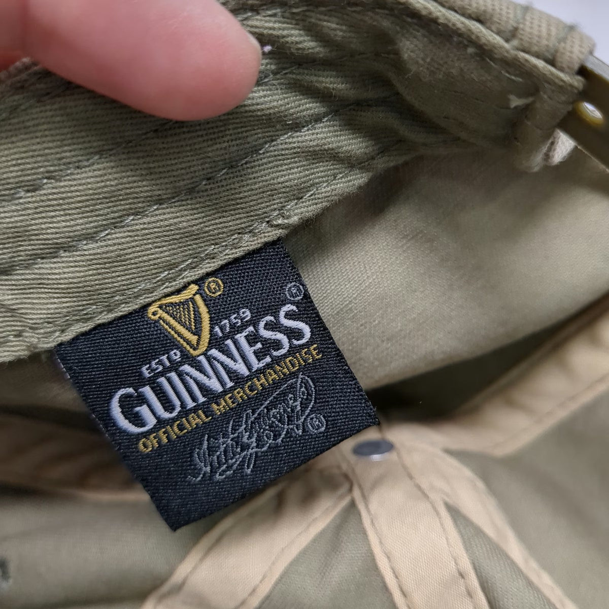 Guinness Baseball Cap Green One Size Snapback Shamrock Signature Irish Beer Hat