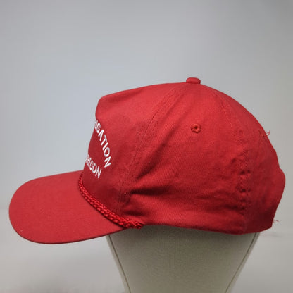 KC 5 Panel Red One Size Hat Owyhee Irrigation Nyssa Oregon Rope Snapback