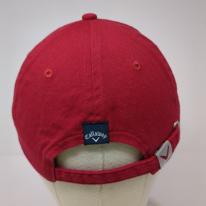 Topgolf Slideback Hat Red One Size Adjustable Embroidered Patriotic Callaway