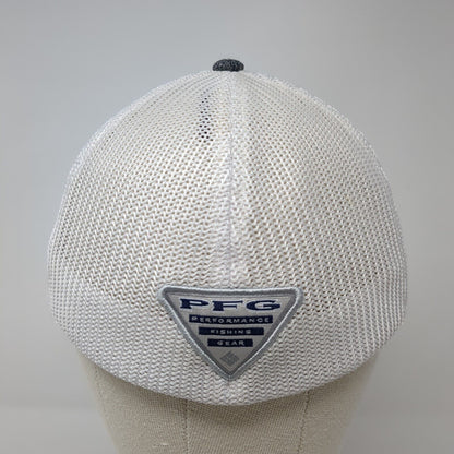 Columbia PFG Fish Flag Patch Fitted Trucker Hat Multi S/M Mesh Back