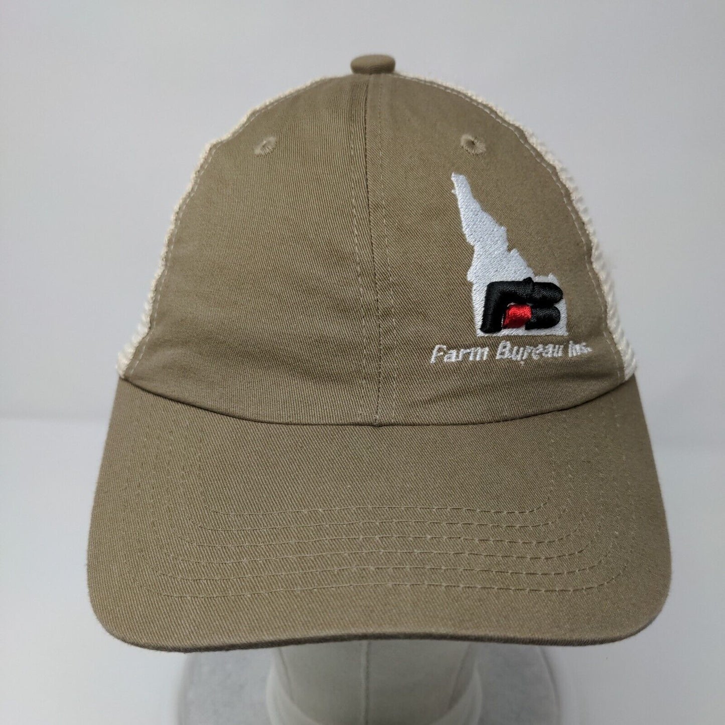 Idaho Farm Bureau Ins. Snapback Trucker Hat Tan OSFA Port Authority