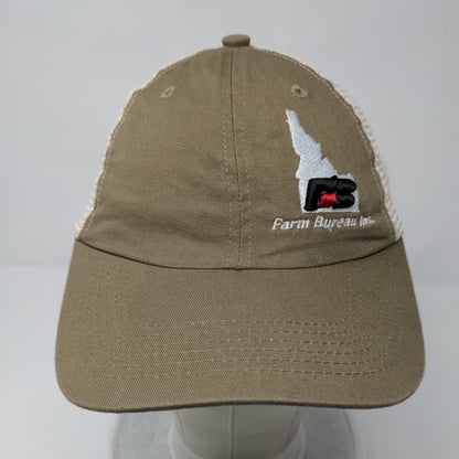 Idaho Farm Bureau Ins. Snapback Trucker Hat Tan OSFA Port Authority
