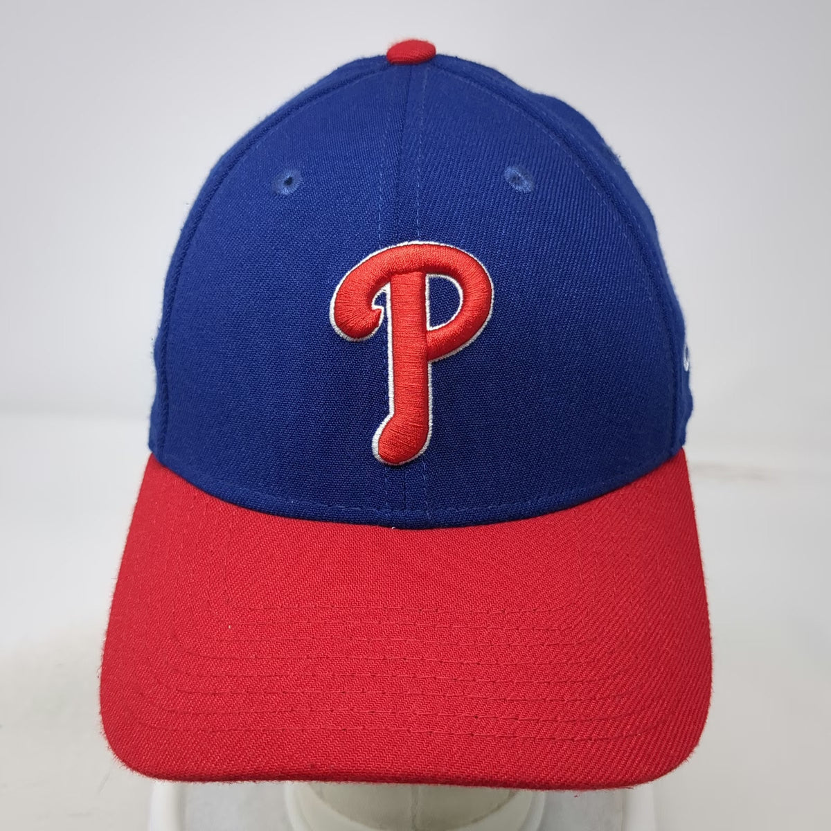 Philadelphia Phillies MLB New Era Baseball Cap Blue Red L 39THIRTY Stretch Hat