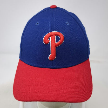 Philadelphia Phillies MLB New Era Baseball Cap Blue Red L 39THIRTY Stretch Hat