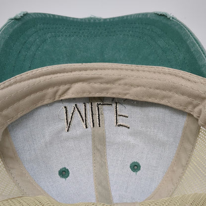 Adams Trucker Hat Green One Size MILF Man I Love Fishing Mesh Back Snapback