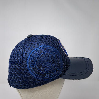 United States Navy Strapback Hat Blue One Size Adjustable Embroidered