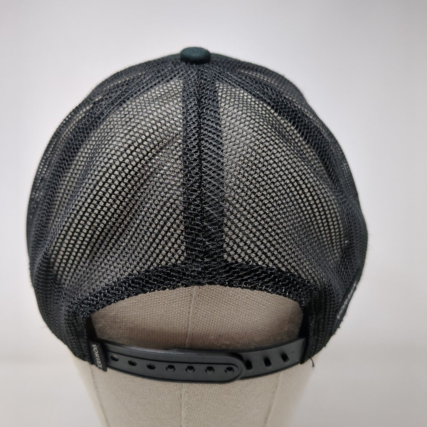 Vortex Snapback Trucker Hat Black OSFM Adjustable Mesh Back Vented Holes