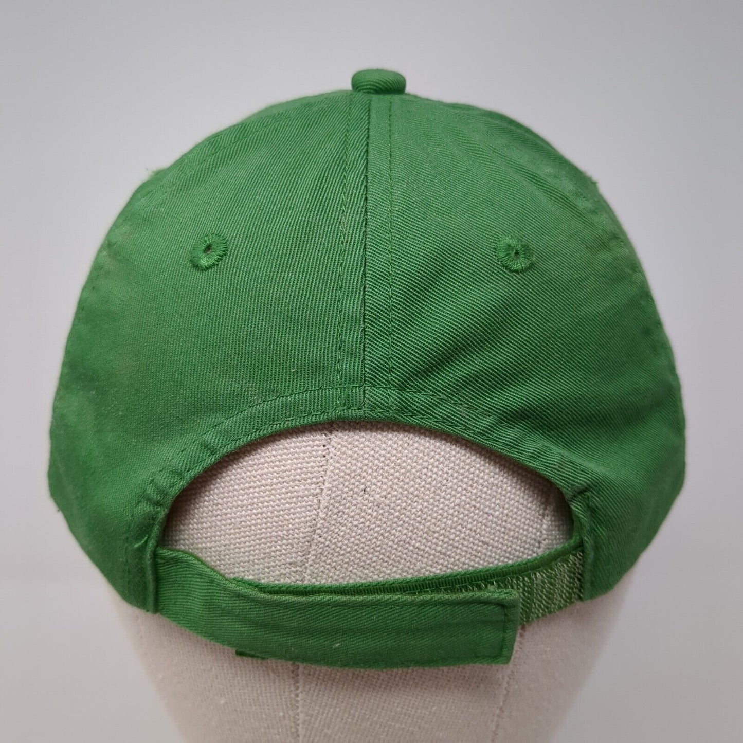 John Deere Strapback Hat Green One Size Adjustable Embroidered 6 Panel Cotton