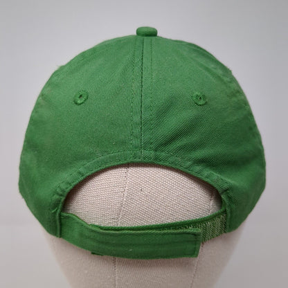 John Deere Strapback Hat Green One Size Adjustable Embroidered 6 Panel Cotton