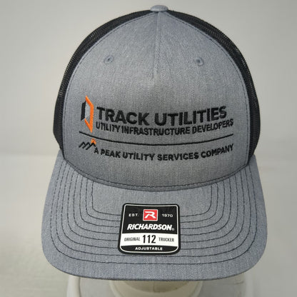 Richardson Trucker Hat Gray One Size Track Utilities Infrastructure Snapback