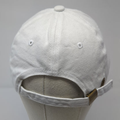 Eckos Slideback Baseball Cap White One Size Adjustable Vented Holes Blank