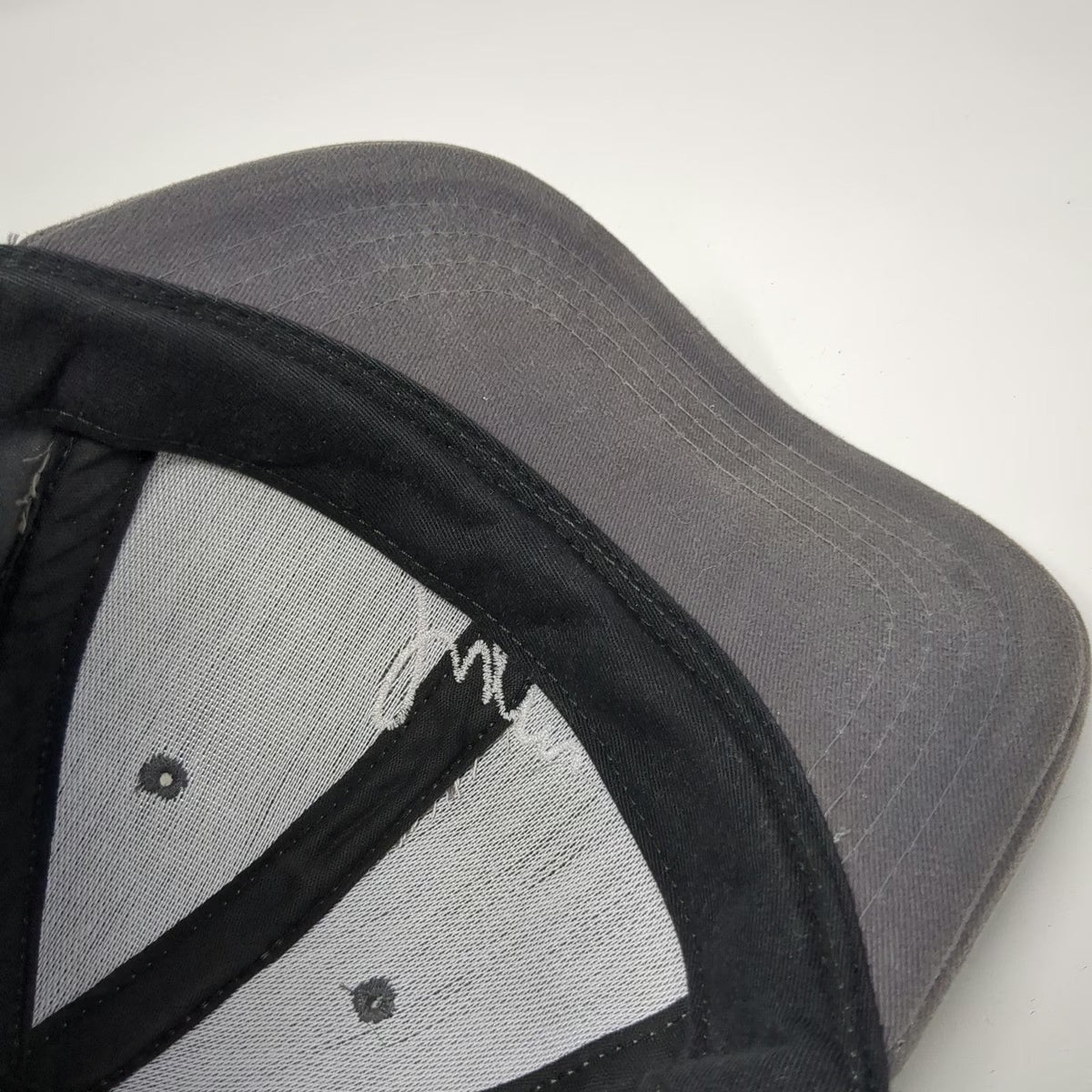 Love Your Melon Baseball Cap Gray One Size Leather Strap Made in USA lym Hat