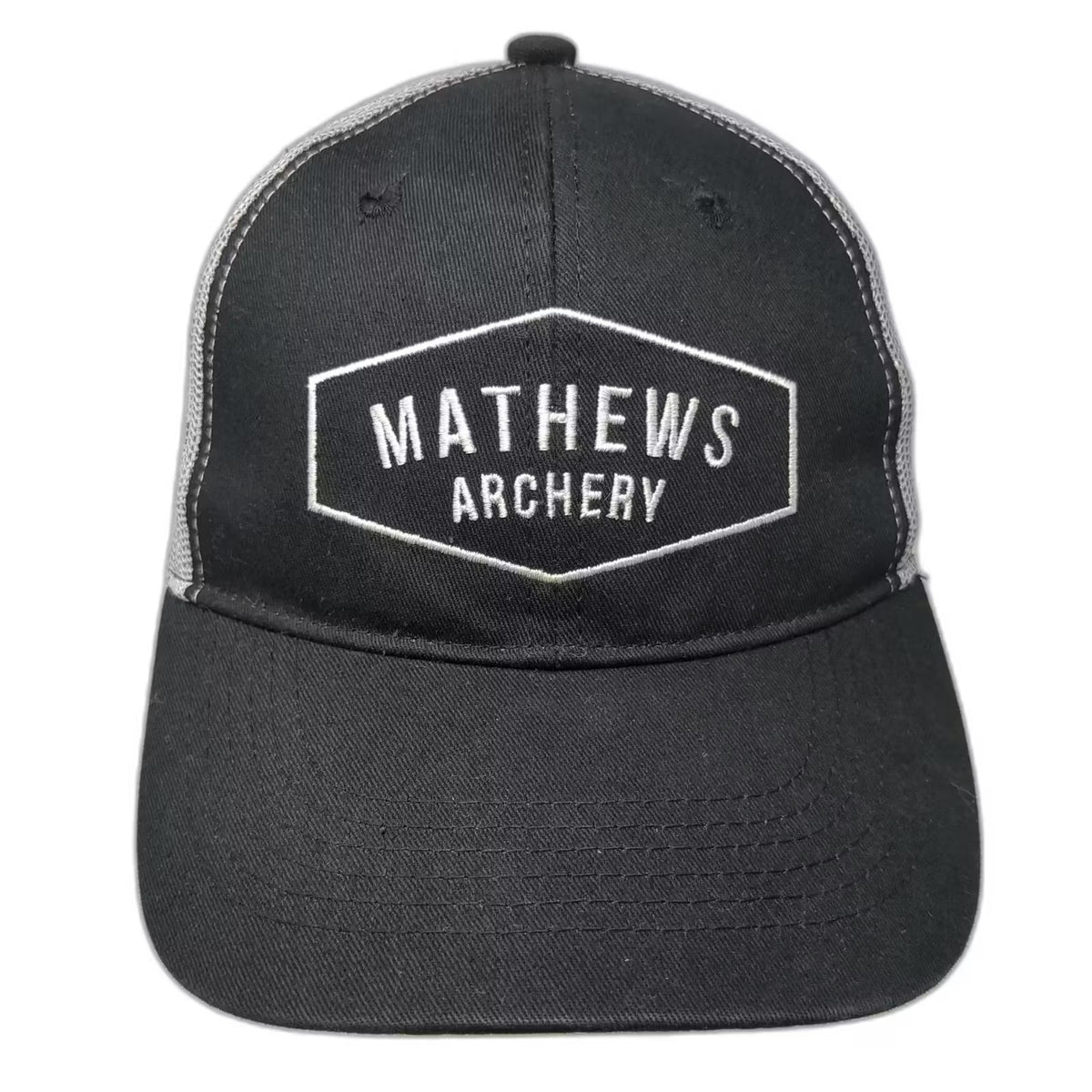 Mathews Archery Trucker Hat Black One Size Adjustable Snapback Embroidered Cap