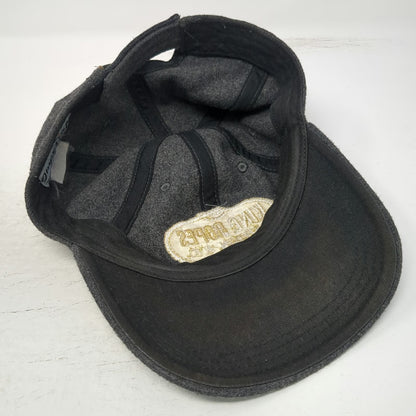 Imperial Baseball Cap Gray One Size King Ropes Sheridan Wyoming Wool Adjust Hat