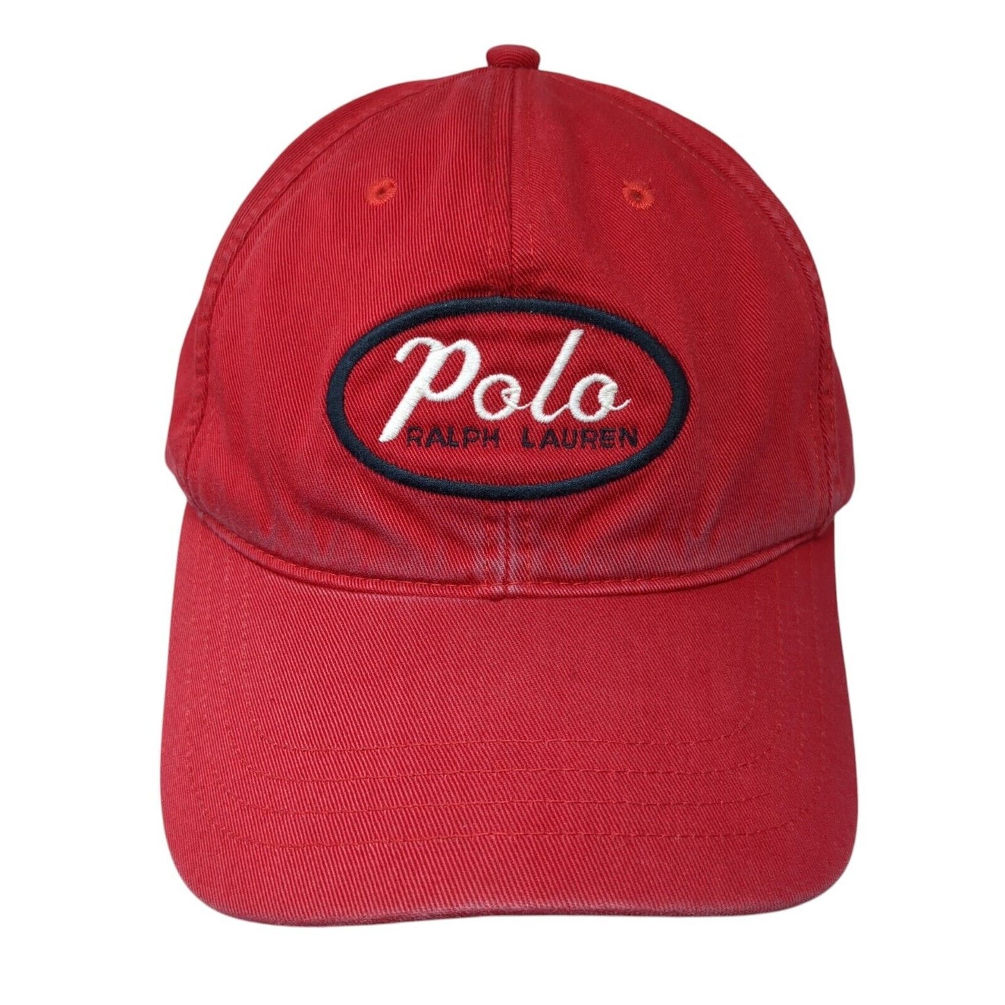 Vintage Polo Sport Ralph Lauren Slideback Hat Red Embroidered Logo 100% Cotton