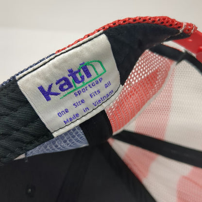 Kati Trucker Hat Black One Size US Flag Renewal by Andersen Snapback Mesh Back