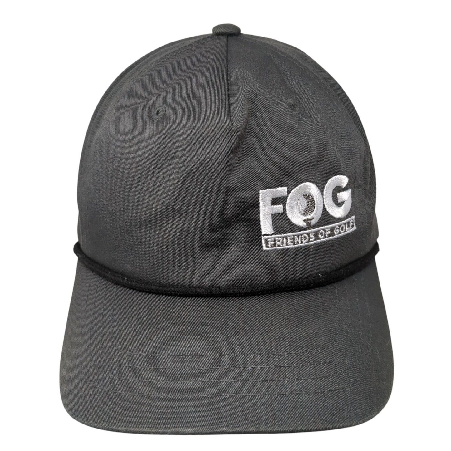 FOG Friends Of Golf Snapback Rope Hat Gray One Size Solid Embroidered