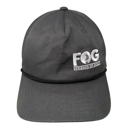 FOG Friends Of Golf Snapback Rope Hat Gray One Size Solid Embroidered