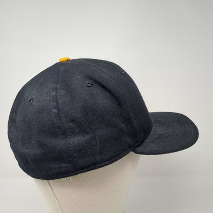 Iowa Hawkeyes NCAA New Era Pro Model Fitted Cap Black Yellow Size 7 5/8 Vintage