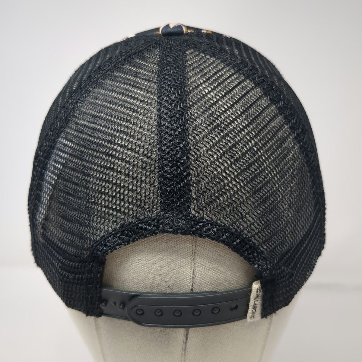 Billabong Trucker Hat Black Pink White Floral Mesh One Size Snapback Surf Hat