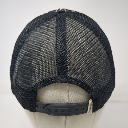 Billabong Trucker Hat Black Pink White Floral Mesh One Size Snapback Surf Hat