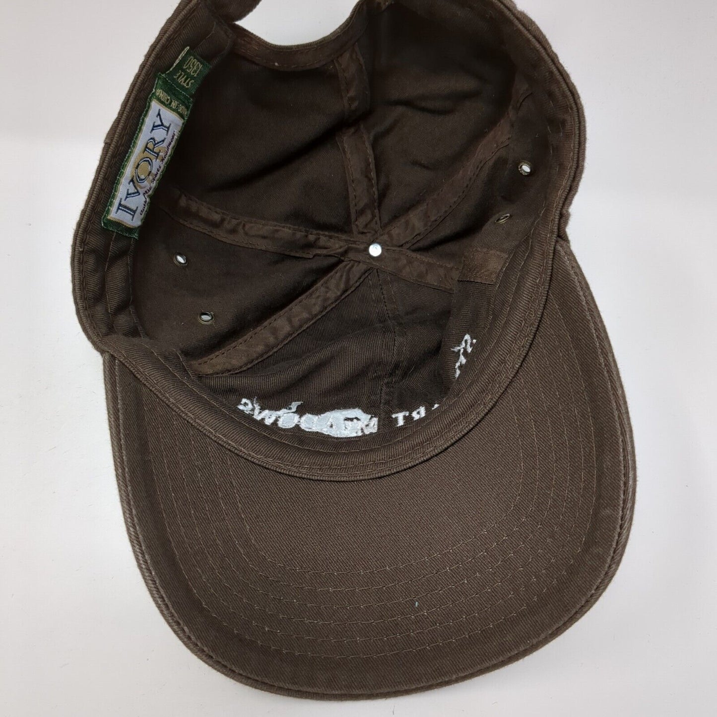 Stewart Meadows Golf Course Slideback Hat Brown One Size Embroidered