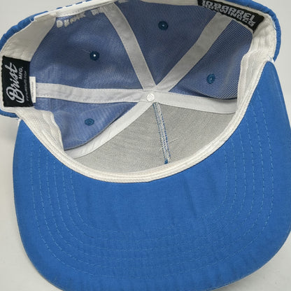 Brist Mfg 5 Panel Blue White One Size 10 Barrel Brewing Co Snapback Rope Hat