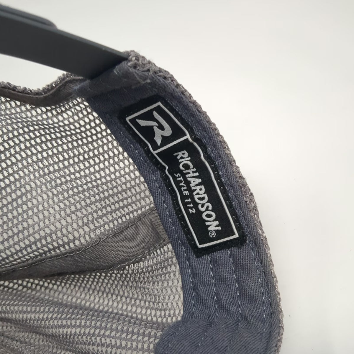 Richardson Trucker Hat Gray One Size Mountain Waterworks Mesh Snapback Logo