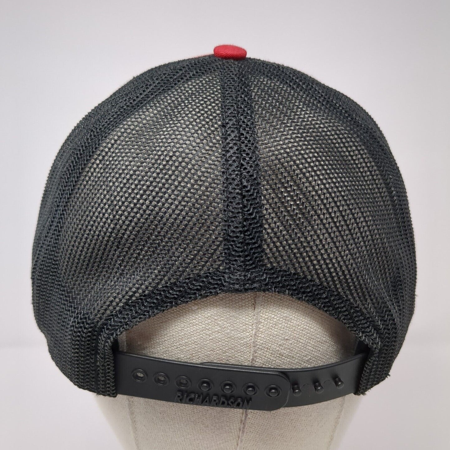 Dos Amigos Framing Snapback Trucker Hat Red One Size Adjustable Mesh Back