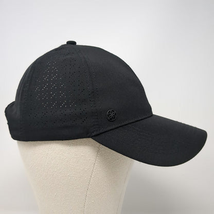 Gaiam Baseball Cap Black OSFM Perforated Breathable Yoga Fitness Strapback hat