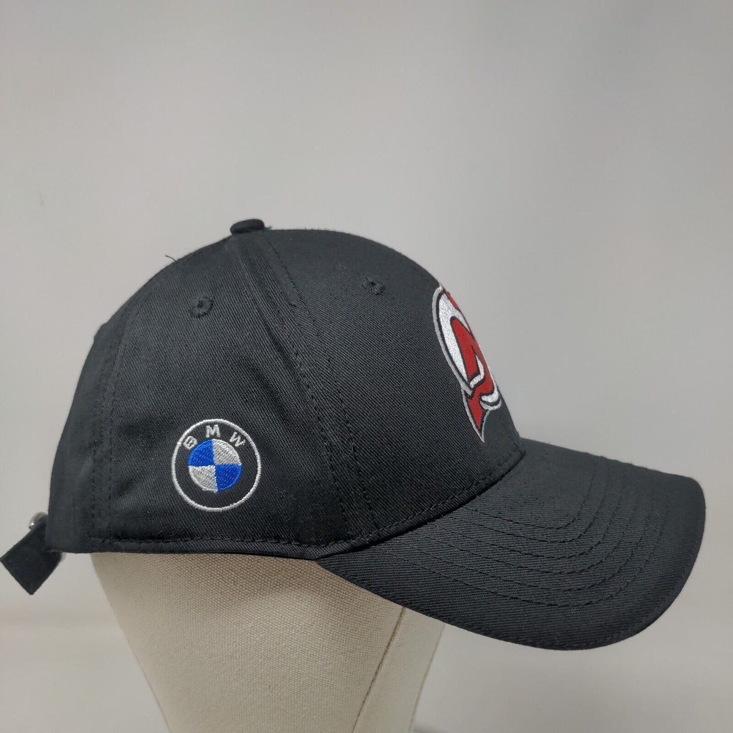 NHL New Jersey Devils Men's Slideback Hat Black Embroidered Logo BMW