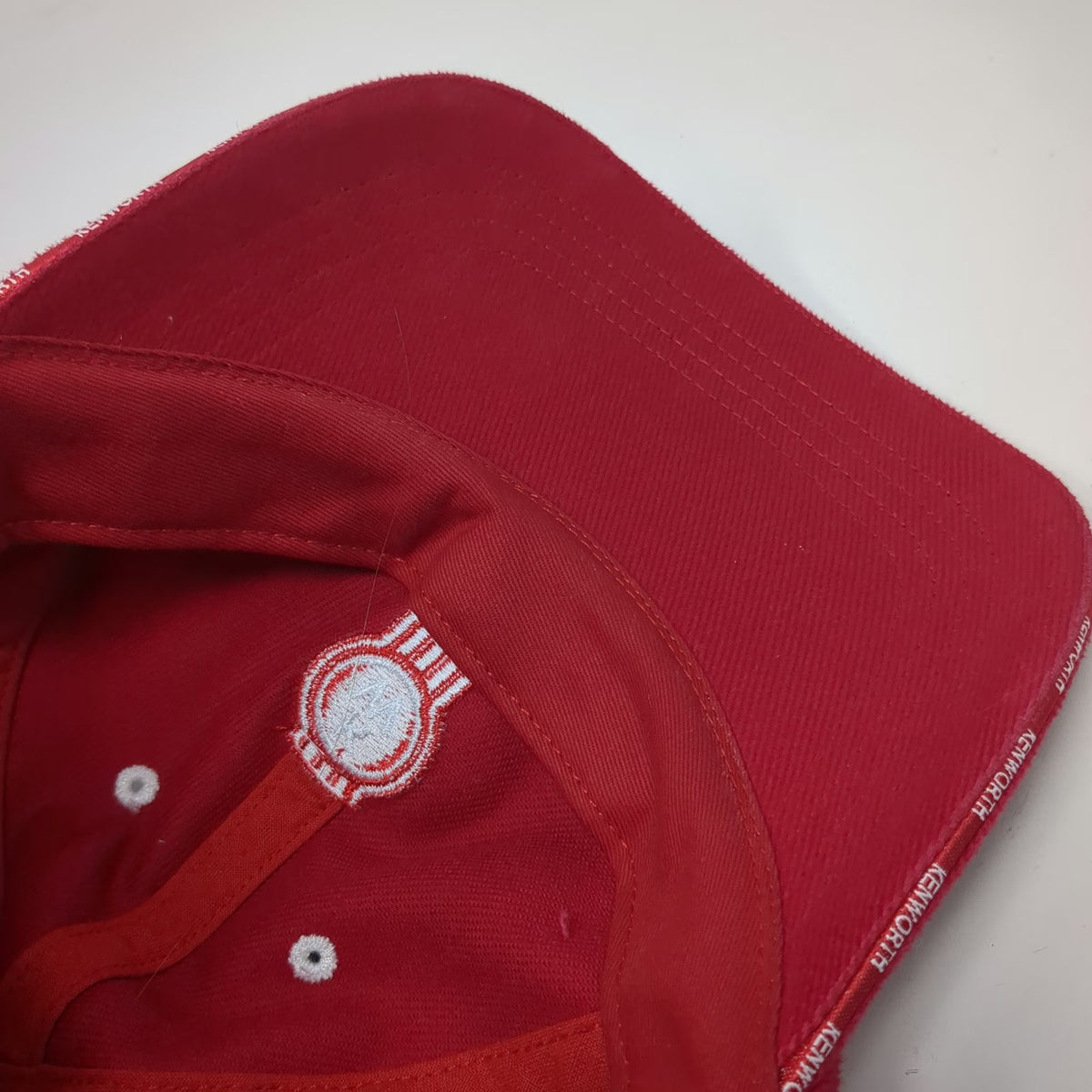 Kenworth Baseball Cap Red One Size Embroidered Logo Strapback Trucking Hat