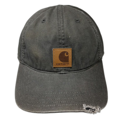 Carhartt Baseball Cap Brown One Size Distressed Strapback Logo Workwear Hat