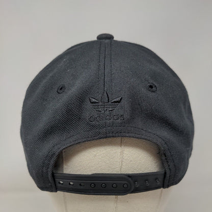 Adidas Snapback Hat Gray One Size Adjustable Embroidered Trefoil 6 Panel