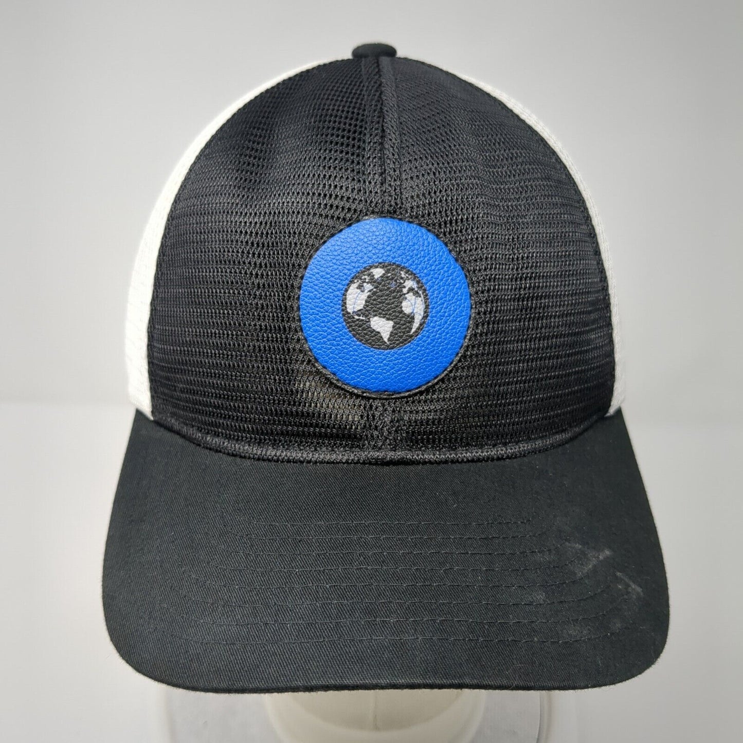 The Classics Yupoong Snapback Trucker Hat Black One Size Patch Mesh Back