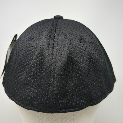 Honig's Baseball Cap Black 7 1/2 Perforated Mesh Fitted Breathable Referee Hat
