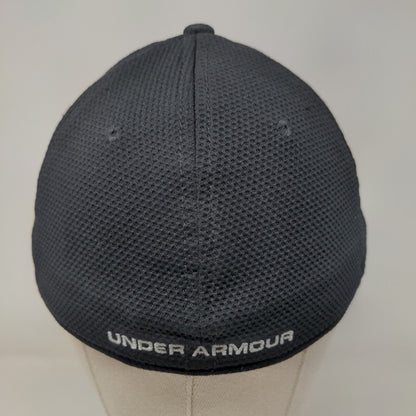 Under Armour Fitted Hat Black M/L Embroidered Lightweight Breathable 6 Panel