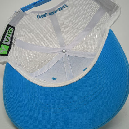 Vie Trucker Hat Blue One Size Double Trouble Bail Bonds Mesh Snapback Phone Num
