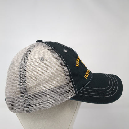 Yellowstone Dutton Ranch Strapback Trucker Hat Black One Size Mesh Back